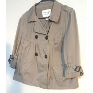 American Rag Women’s Jacket 1X Gray Button Up Stylish Casual Polished Chic